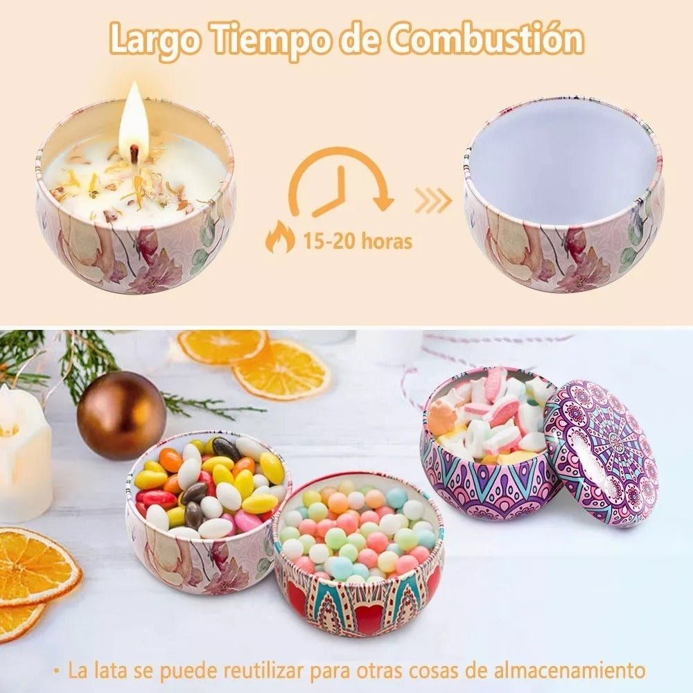 Set de Velas  x 4 - Aromaterapia  Antiestrés