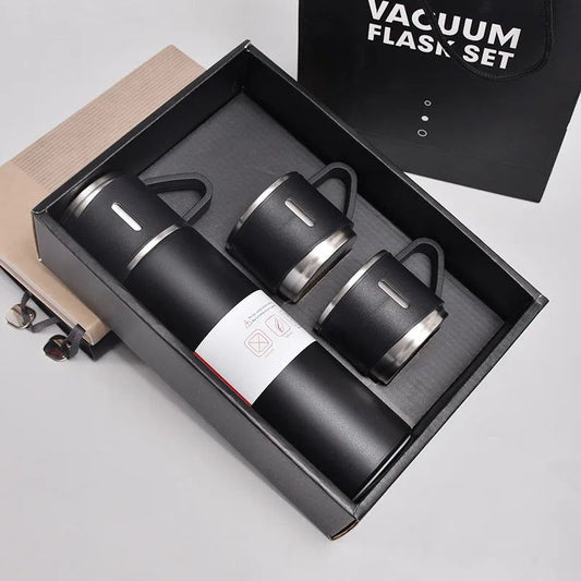 ThermiZen - Set Termo X3vasos Portatil 500ml Acero