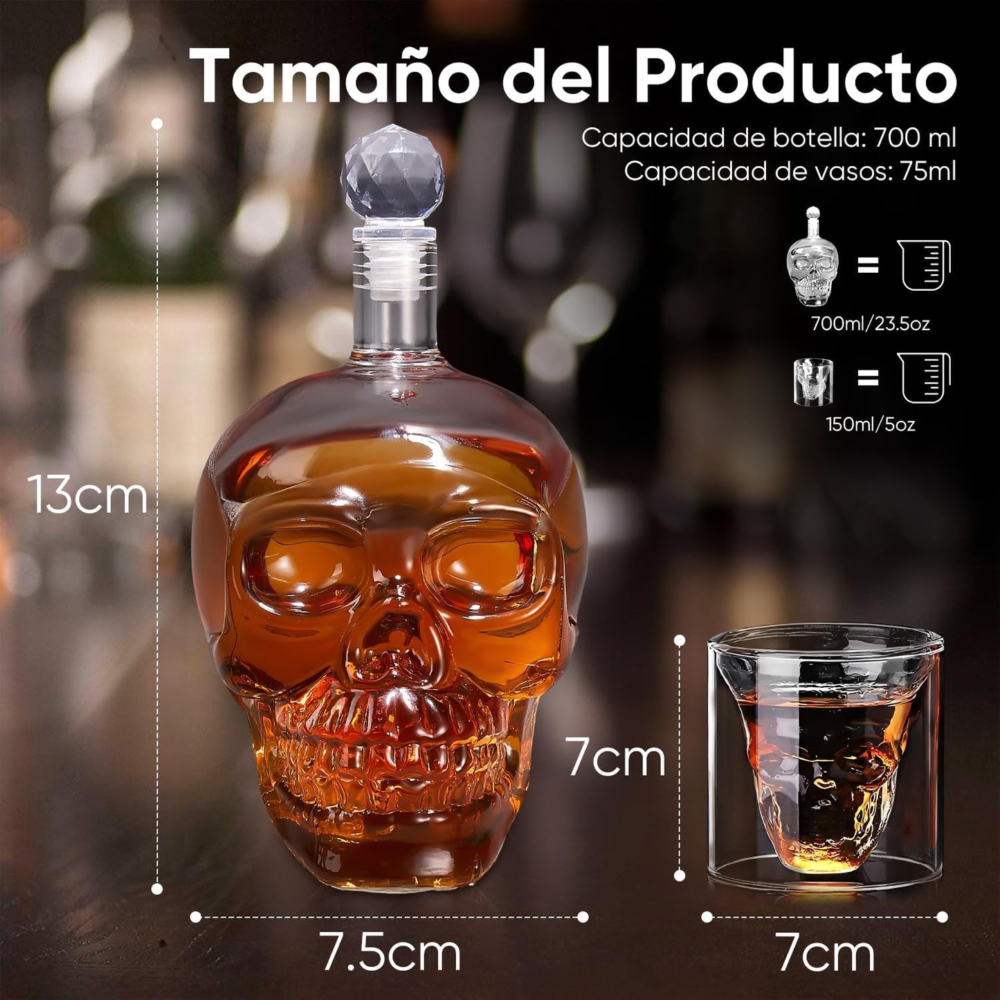 ElixirLicorera - Whiskera De Calavera Decantador