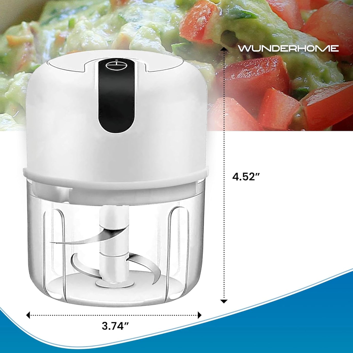 Mini Procesador Eléctrico -  Con 3 Cuchillas De Acero Inoxidable /USB - 250 ml Voltios