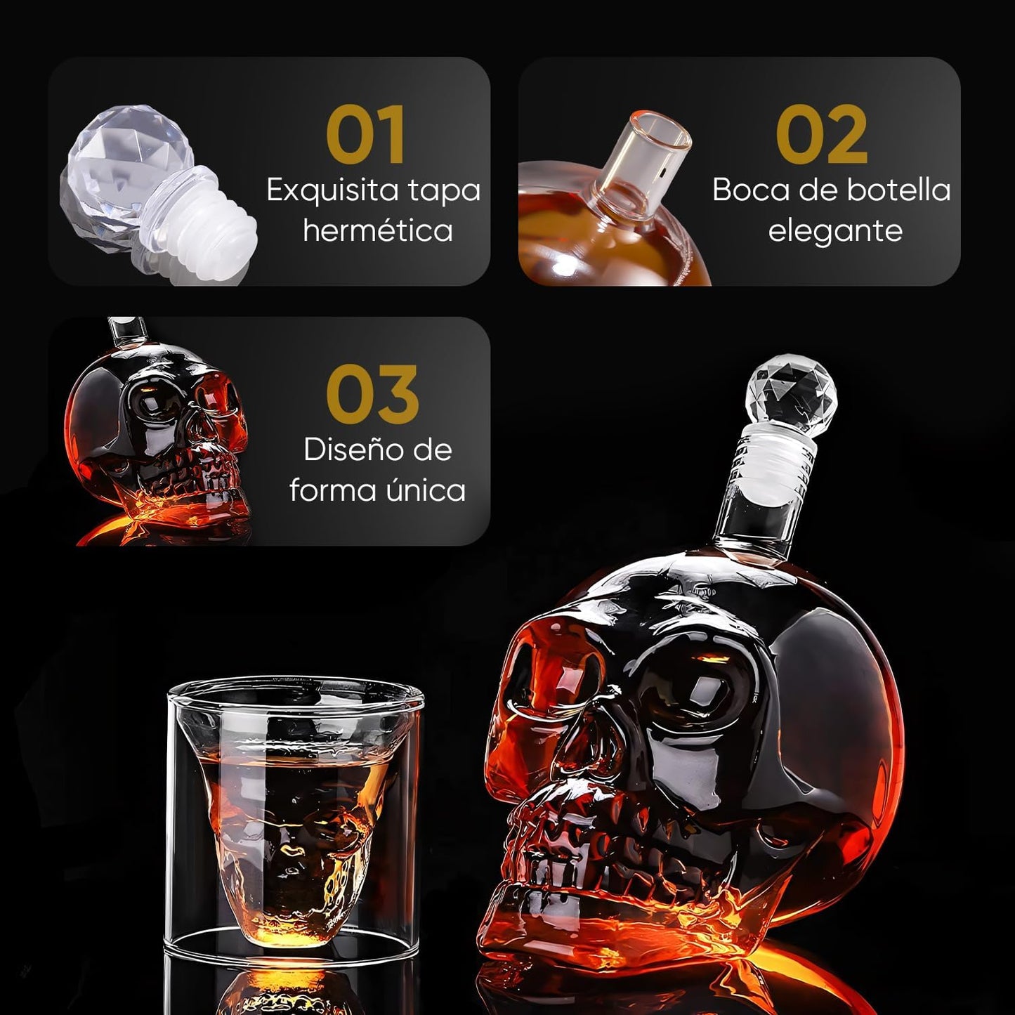 ElixirLicorera - Whiskera De Calavera Decantador