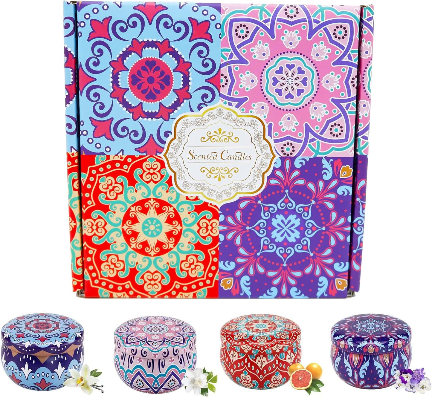 Set de Velas  x 4 - Aromaterapia  Antiestrés