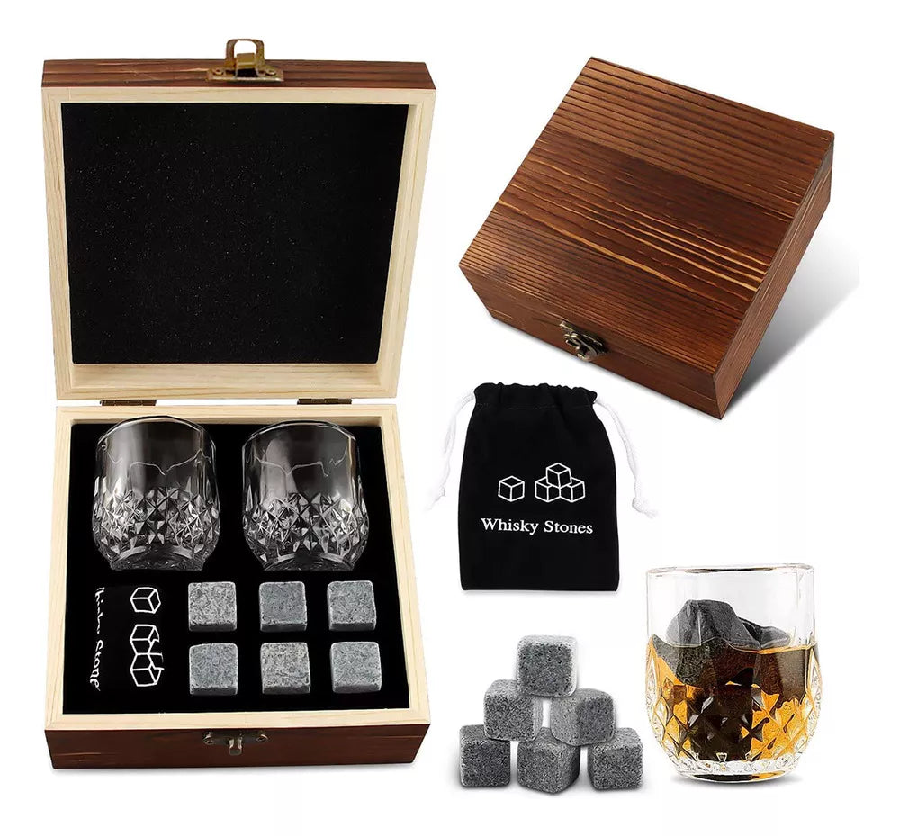 RocaLuxury -  Piedras Lujo + Juego De Vasos Finos