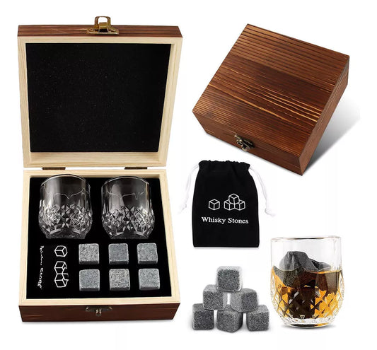 RocaLuxury -  Piedras Lujo + Juego De Vasos Finos