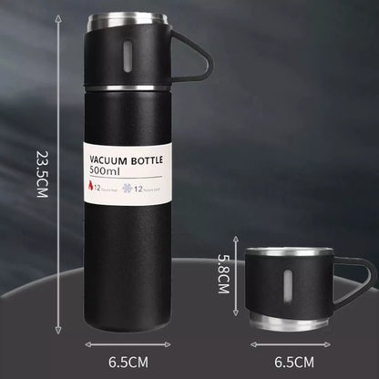 ThermiZen - Set Termo X3vasos Portatil 500ml Acero