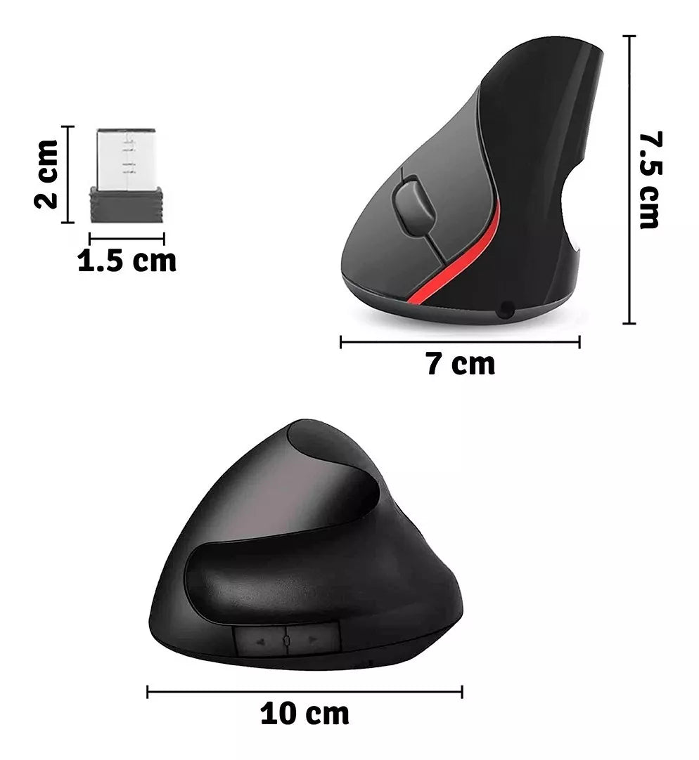 MouseErgo - Mouse Recargable Inalámbrico Vertical