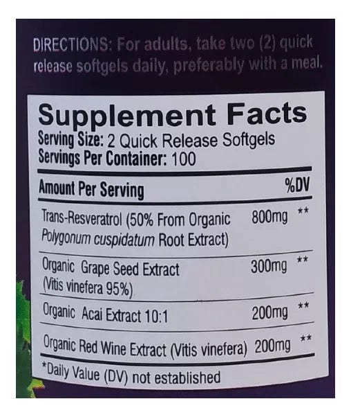 2 Und Resveratrol Green World Combo