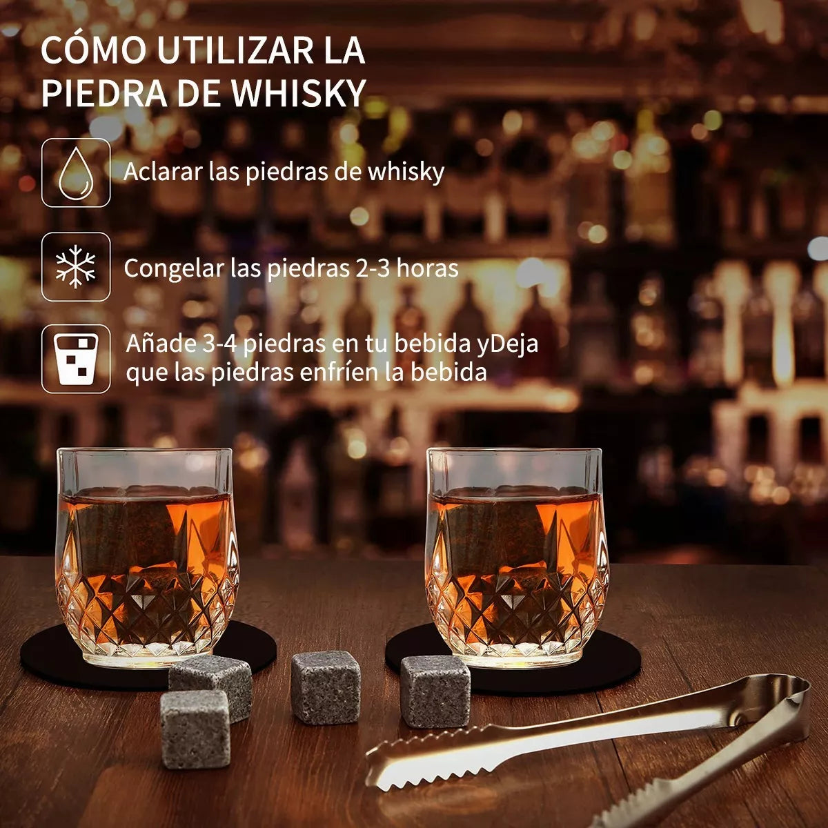RocaLuxury -  Piedras Lujo + Juego De Vasos Finos