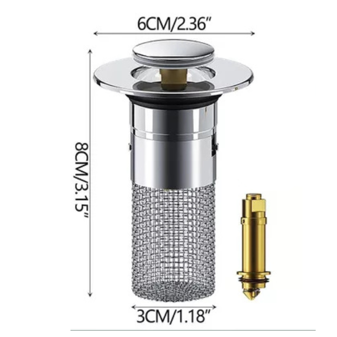 Tapon De Fregadero Universal - En Acero Inoxidable