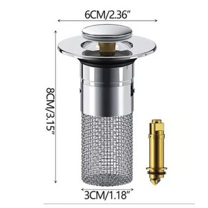 Tapon De Fregadero Universal - En Acero Inoxidable